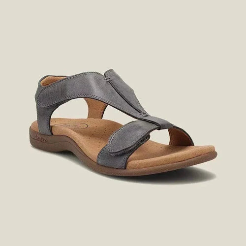Women's Orthopedic Sandals with Contoured Arch Footbed — Grey