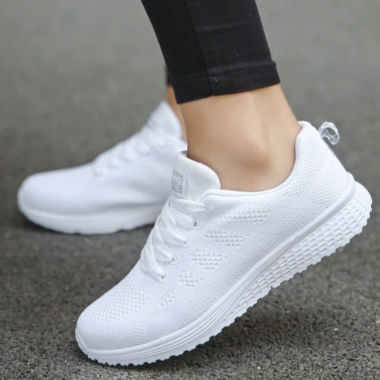 Women's Orthopedic Walking Sneakers with Arch Support for Comfort — White