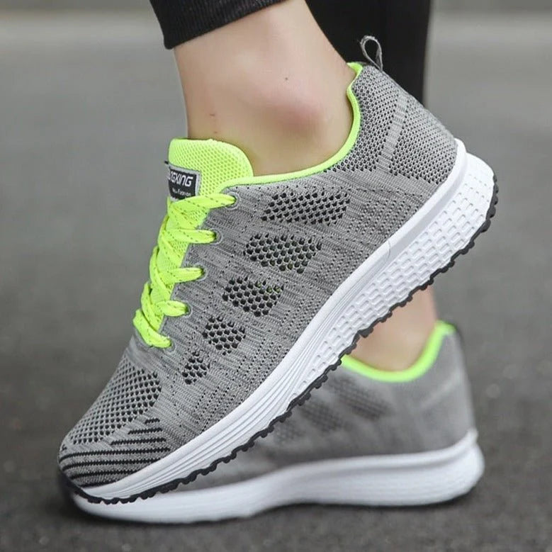 Women's Orthopedic Walking Sneakers with Arch Support for Comfort — Green