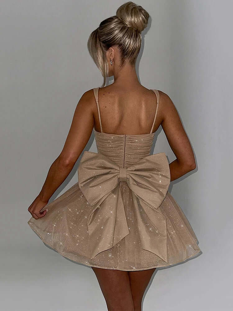 Women's Sleeveless A-Line Cocktail Dress with Bow Detail — product photo
