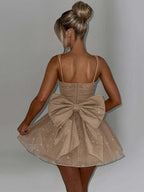 Women's Sleeveless A-Line Cocktail Dress with Bow Detail — product photo