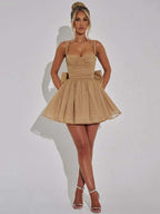 Women's Sleeveless A-Line Cocktail Dress with Bow Detail — product photo