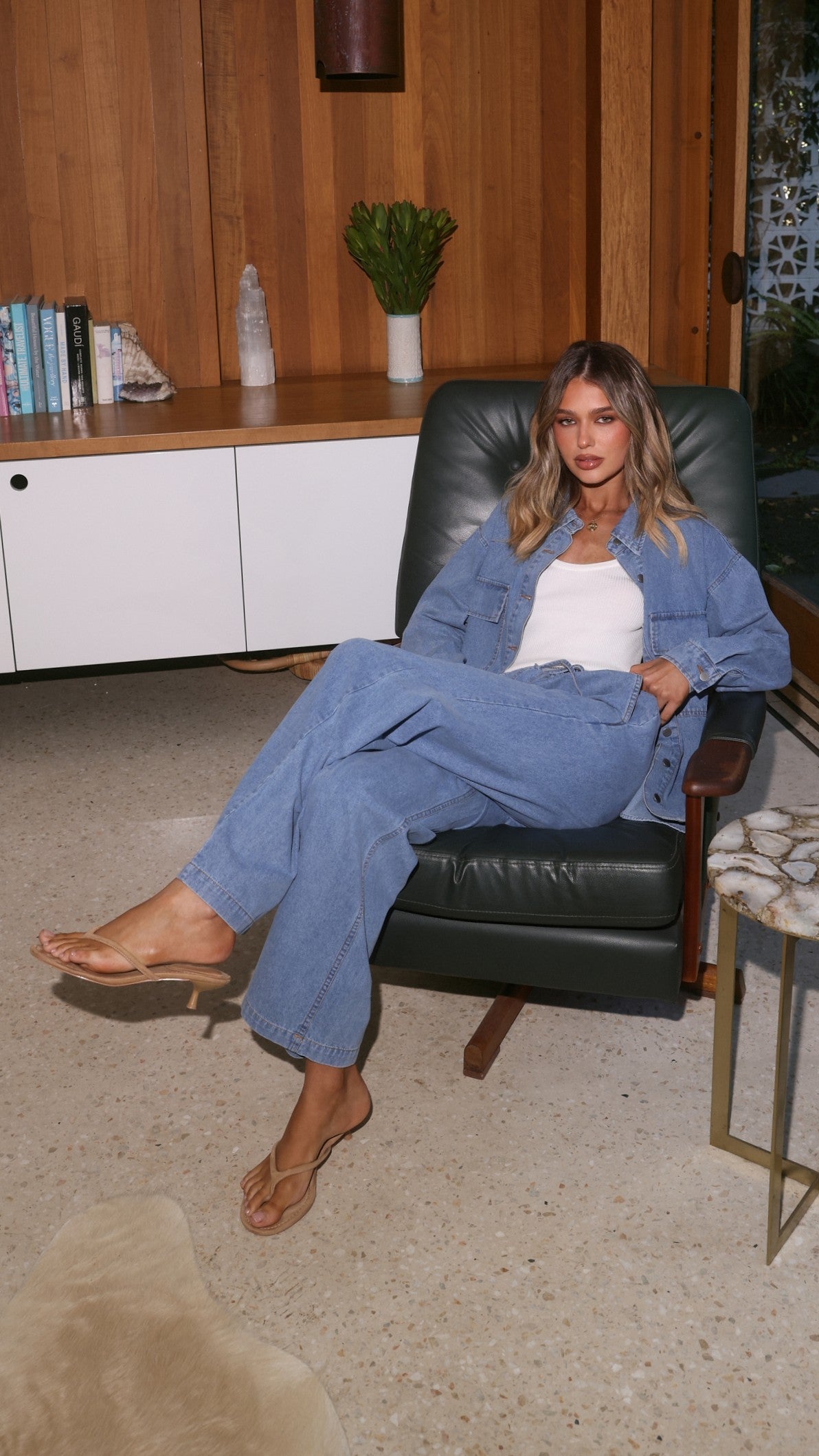 Light Blue denim pants, product photo