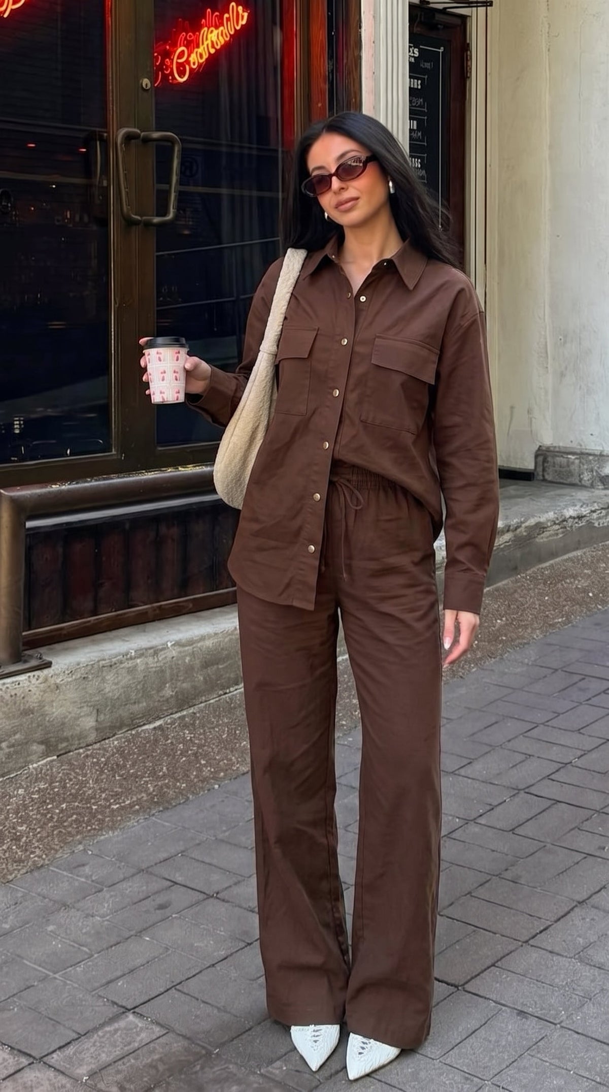 Chocolate denim pants, product photo 2