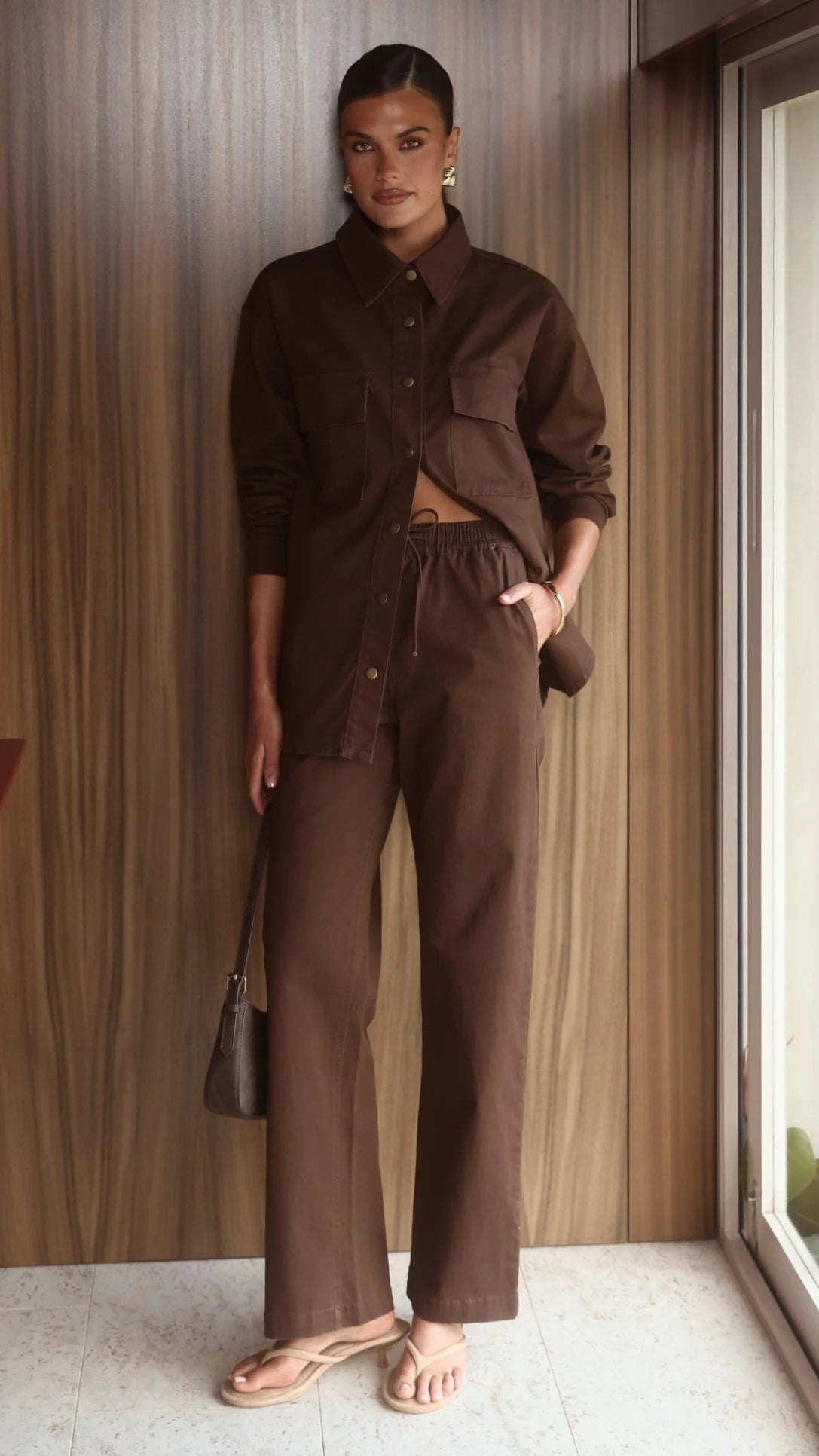 Chocolate denim pants, product photo 3